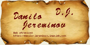 Danilo Jereminov vizit kartica